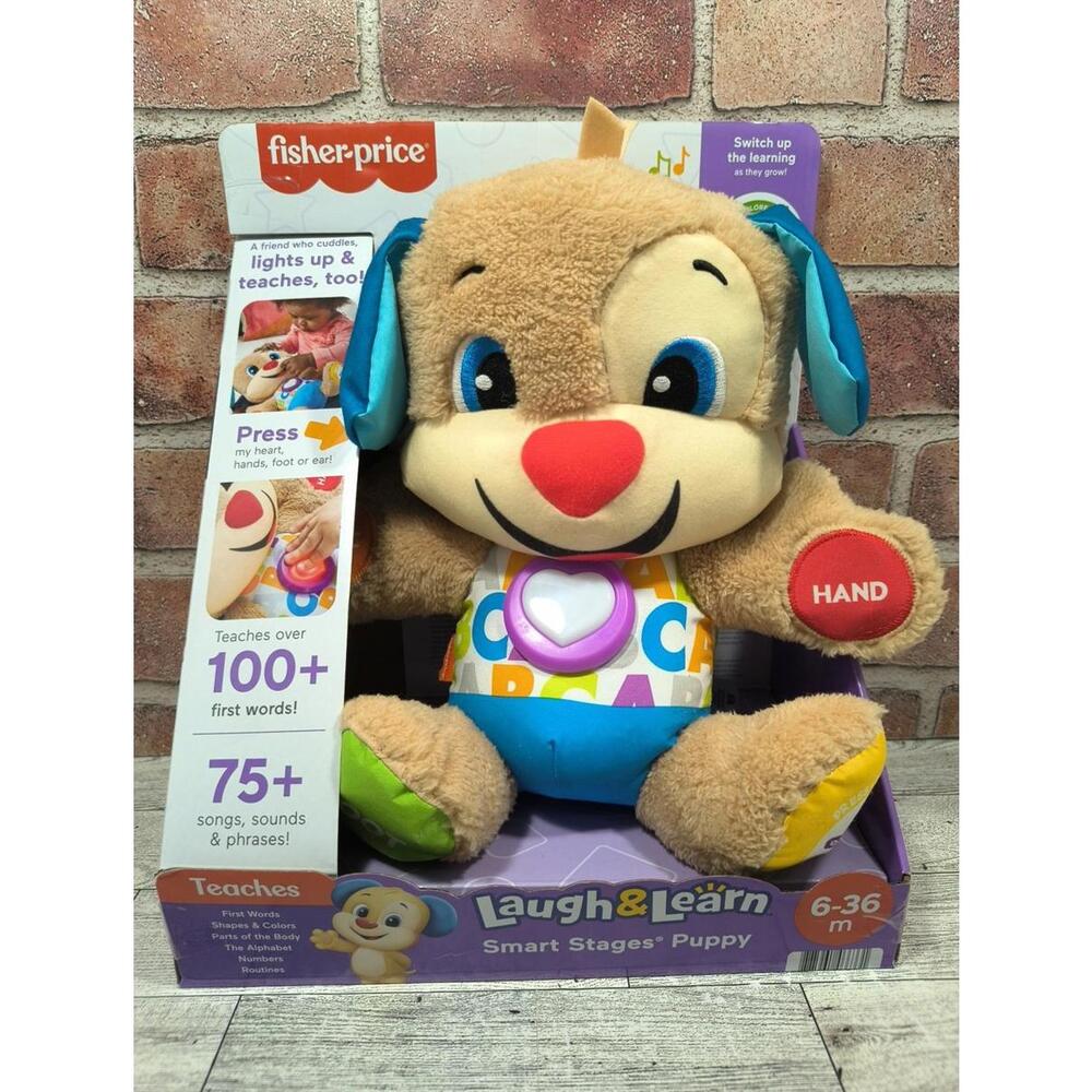 Fisher Price Laugh Learn Smart Stages Puppy 100 Word 75 Songs Phrases Sounds NIB